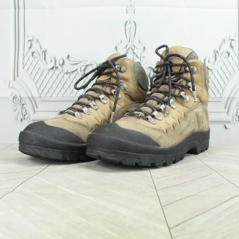 Montrail Gentorx 1743 Brown Leather Mid Trail Vibram Hiking Boots US 9 - Picture 2 of 9